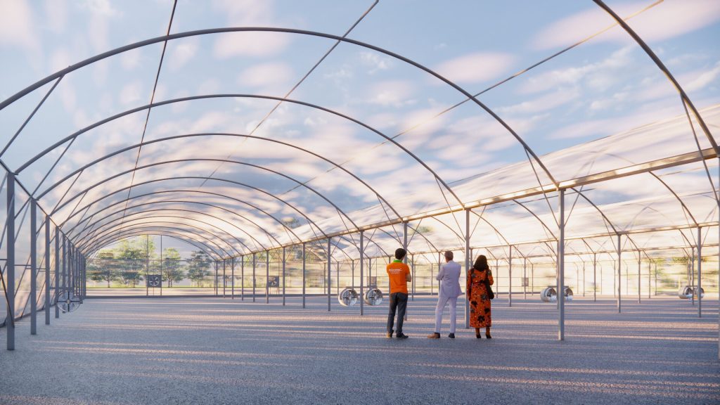 nhà kính phơi sấy xơ dừa cho cơ sở sản xuất kinh doanh