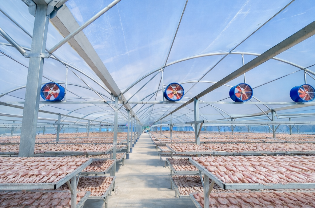 Báo Giá Nhà Kính Phơi Hải Sản 2026 – Mái Kính Giữa Vị Mặn